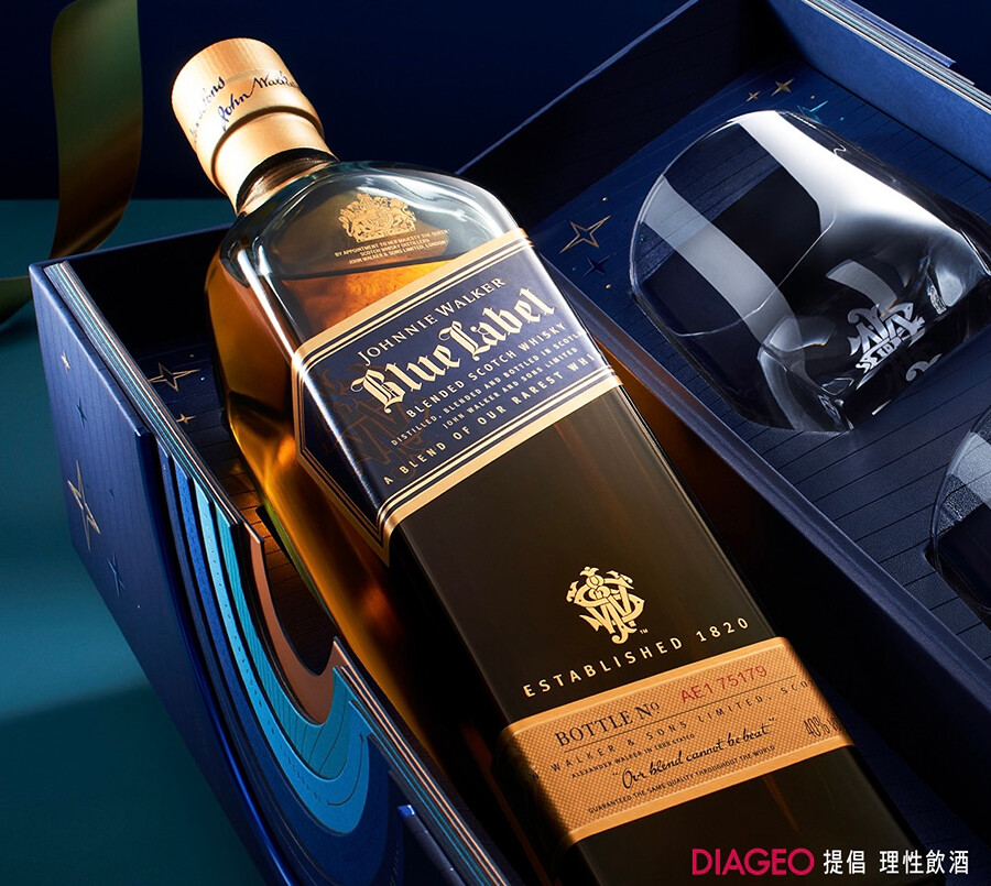 Johnnie Walker《藍牌見賞中秋》與《XR 21臻釀映月》中秋威士忌禮盒